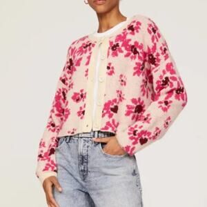 Central Park West Daisy Floral Cardigan Size M